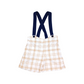 PLAIDS ONESIE & SUSPENDER SHORTS FOR INFANTS (3-12 MONTHS)