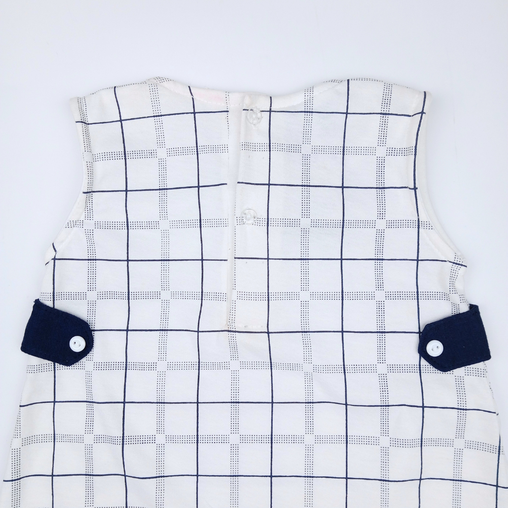 PLAIDS JUMPSUIT FOR INFANTS (3-12 MONTHS)