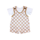 PLAIDS TSHIRT AND ROMPER FOR INFANTS (3-12 MONTHS)