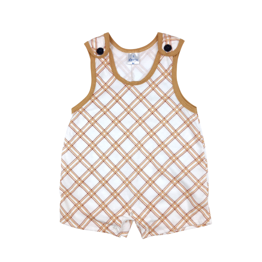 PLAIDS TSHIRT AND ROMPER FOR INFANTS (3-12 MONTHS)