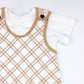 PLAIDS TSHIRT AND ROMPER FOR INFANTS (3-12 MONTHS)