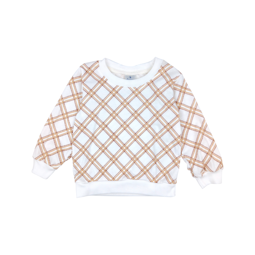 PLAIDS SWEATSHIRT AND PANTS FOR INFANTS (3-12 MONTHS)