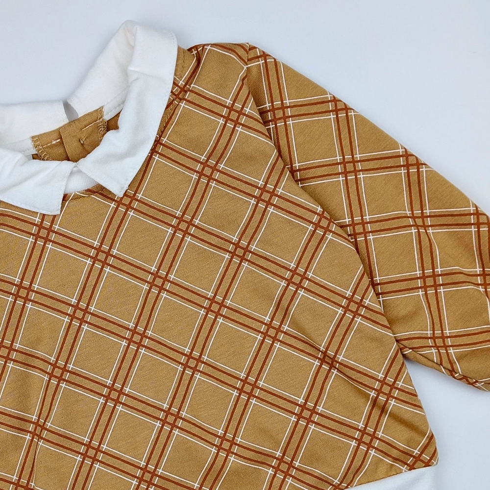 PLAIDS COLLARED SWEATSHIRT FOR INFANTS (3-12 MONTHS)