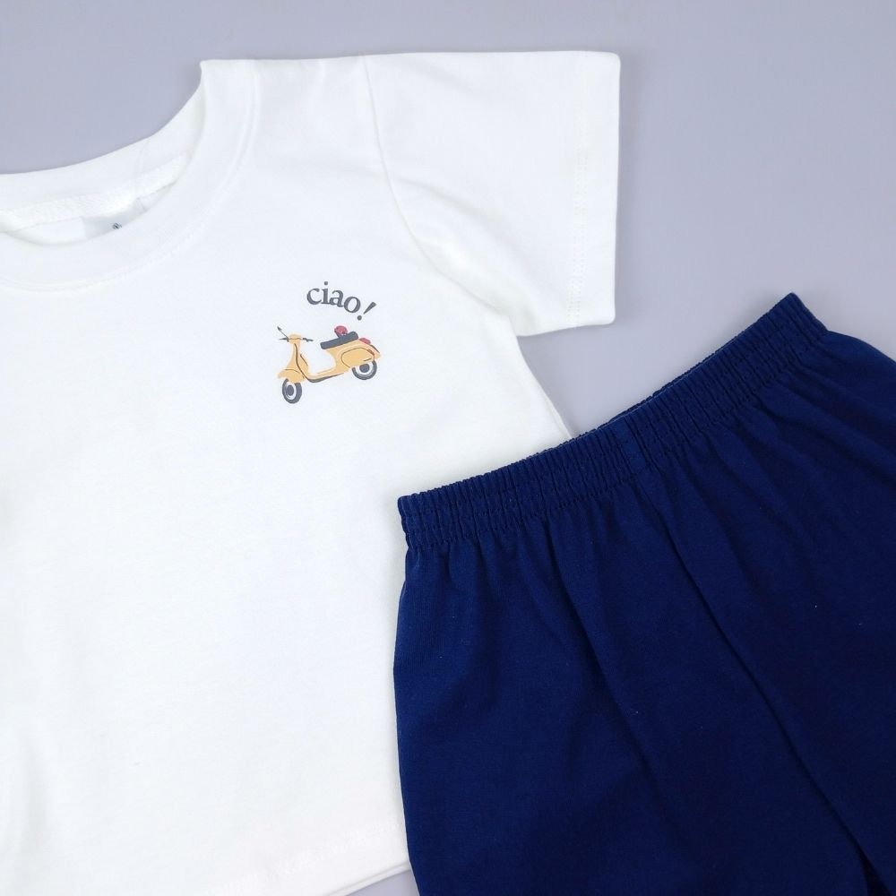 TUSCANY T-SHIRT AND SHORTS SET FOR INFANTS 3-12 MONTHS