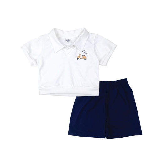 TUSCANY POLO SHIRT AND SHORTS SET FOR INFANTS 3-12 MONTHS