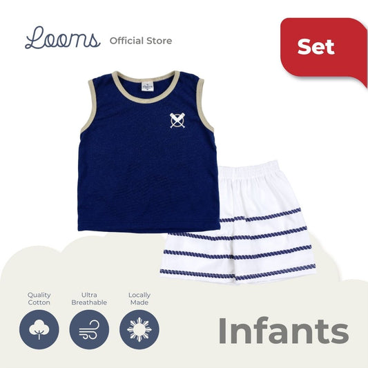 HAMPTONS MUSCLE SHIRT AND SHORTS SET FOR INFANTS (3-12 MOS)