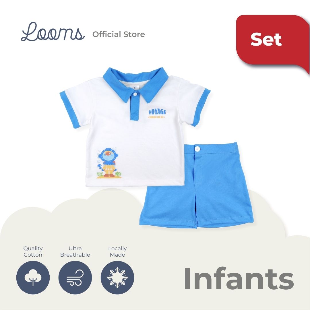 VOYAGE POLO SHIRT AND SHORTS SET FOR INFANTS (3-12 MOS)