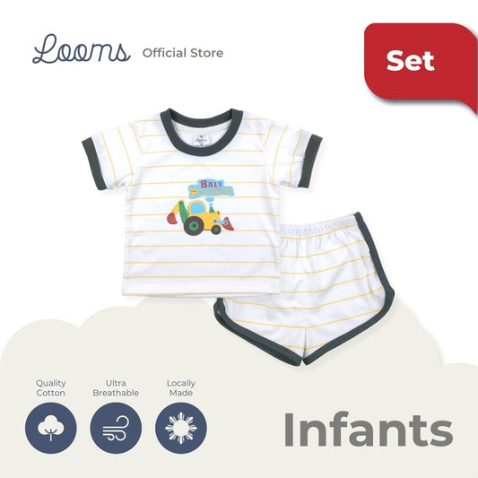 MACHINERY T-SHIRT AND SHORTS SET FOR INFANTS (3-12 MOS)