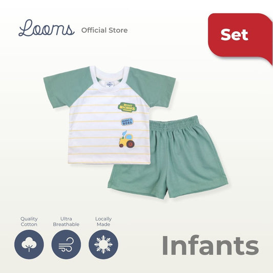 MACHINERY T-SHIRT AND SHORTS SET FOR INFANTS (3-12 MOS)