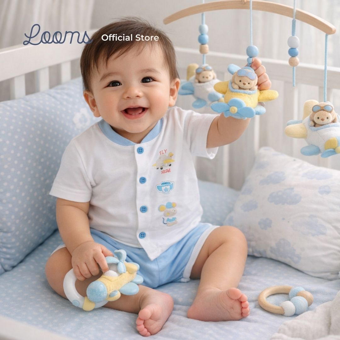PARATROOPER BUTTONED SHIRT AND SHORTS SET FOR INFANTS (3-12 MOS)