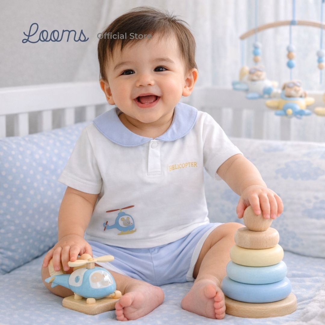 PARATROOPER COLLARED SHIRT AND SHORTS SET FOR INFANTS (3-12 MOS)