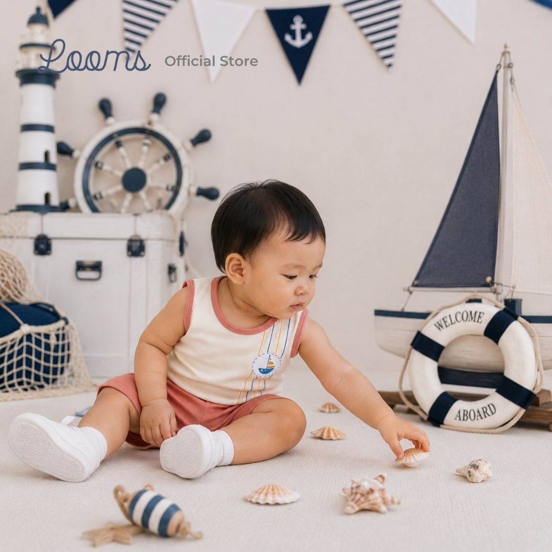 LITTLE SAILOR MUSCLE TEE AND SHORTS SET FOR INFANTS (3-12 MOS)