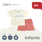 LITTLE SAILOR T-SHIRT AND SHORTS SET FOR INFANTS (3-12 MOS)