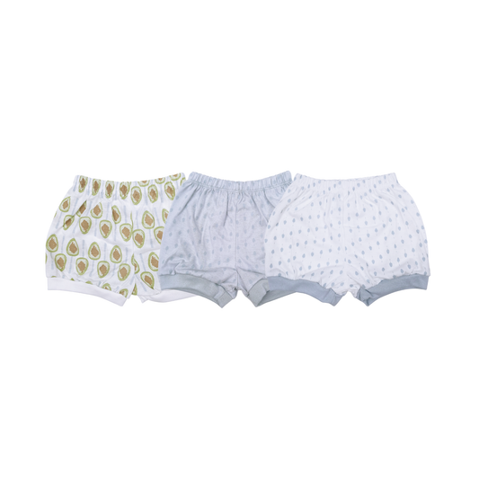 PINOY STREAT 3IN1 CUFFED SHORTS FOR NEWBORN (0-6 MONTHS)