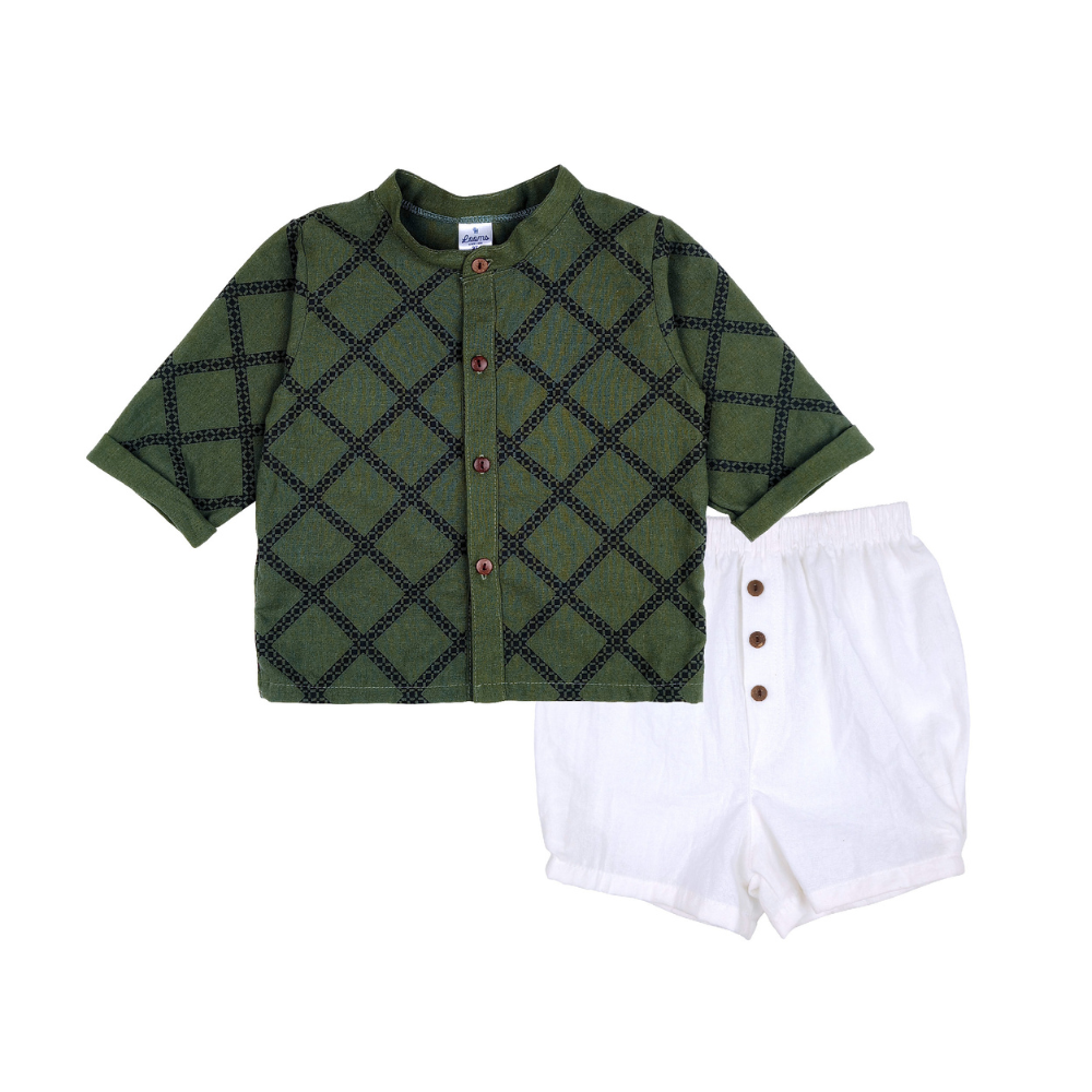 MOROCCAN BUTTONED DOWN & SHORTS FOR TODDLERS (1-3 YEARS OLD)