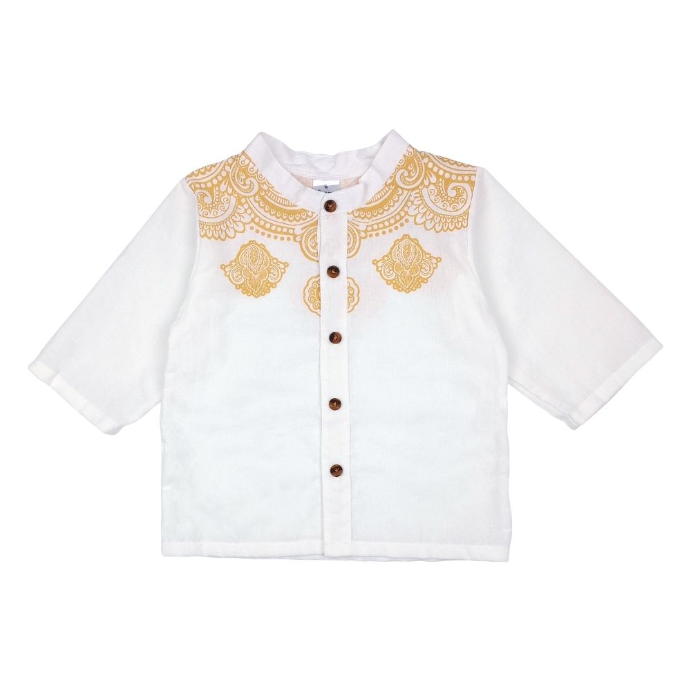 SURAMYA LINEN LONG SLEEVED POLO FOR TODDLERS 1-4 YEARS OLD