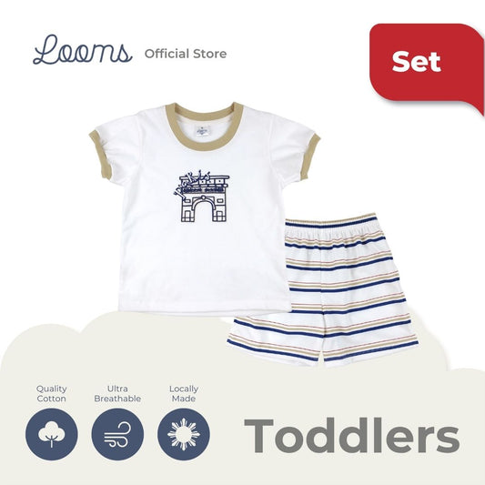 FRENCH SUMMER T-SHIRT AND SHORTS SET FOR TODDLERS (1-3 YRS)