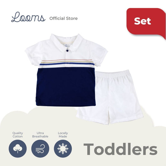 FRENCH SUMMER POLO SHIRT AND SHORTS SET FOR TODDLERS (1-3 YRS)