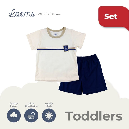 FRENCH SUMMER T-SHIRT AND SHORTS SET FOR TODDLERS (1-3 YRS)