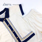 FRENCH SUMMER BUTTON DOWN SHIRT AND SHORTS SET FOR TODDLERS (1-3 YRS)