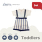 FRENCH SUMMER SHIRT AND SUSPENDER SHORTS SET FOR TODDLERS (1-3 YRS)
