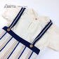 FRENCH SUMMER SHIRT AND SUSPENDER SHORTS SET FOR TODDLERS (1-3 YRS)