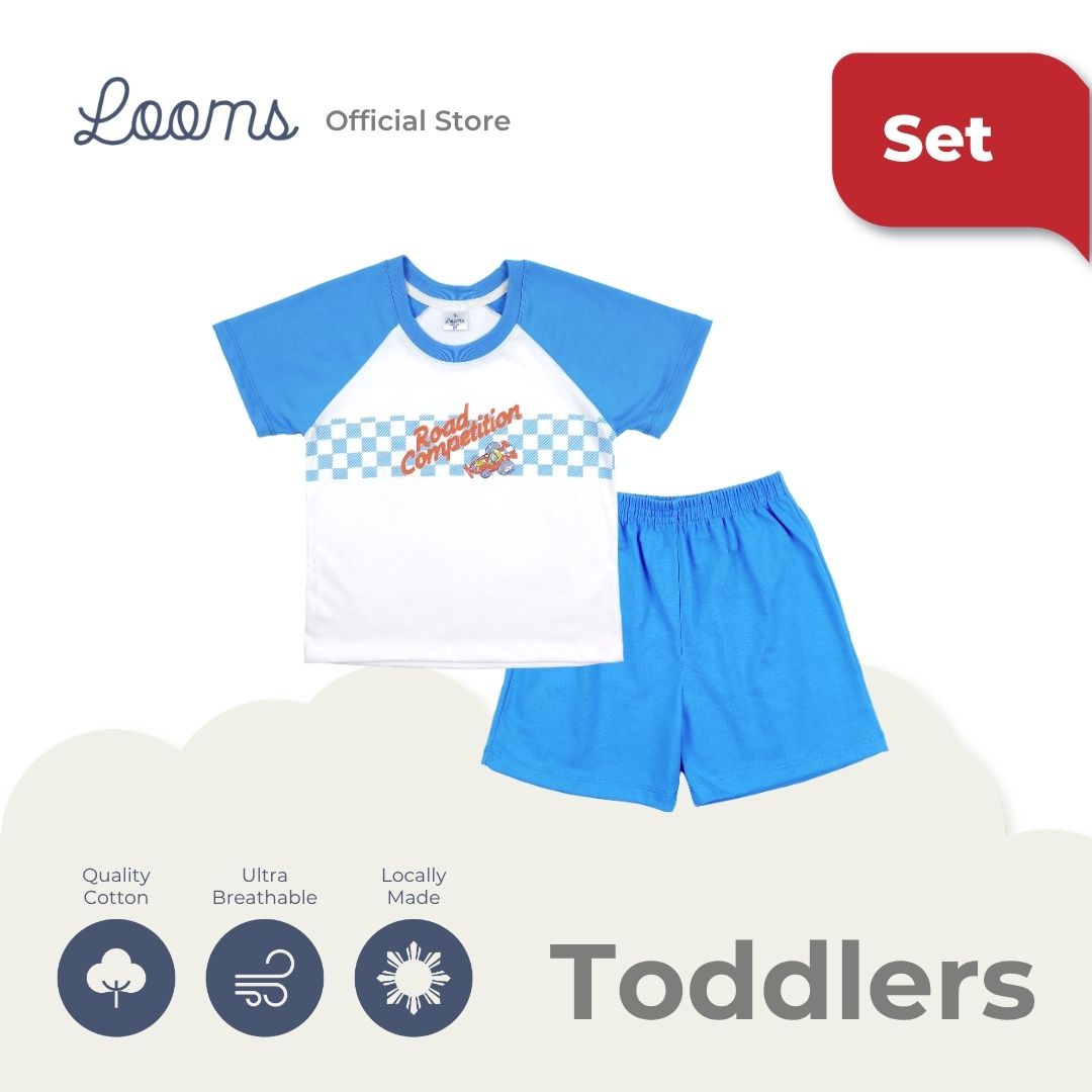 RACER T-SHIRT AND SHORTS SET FOR TODDLERS (1-3 YRS)