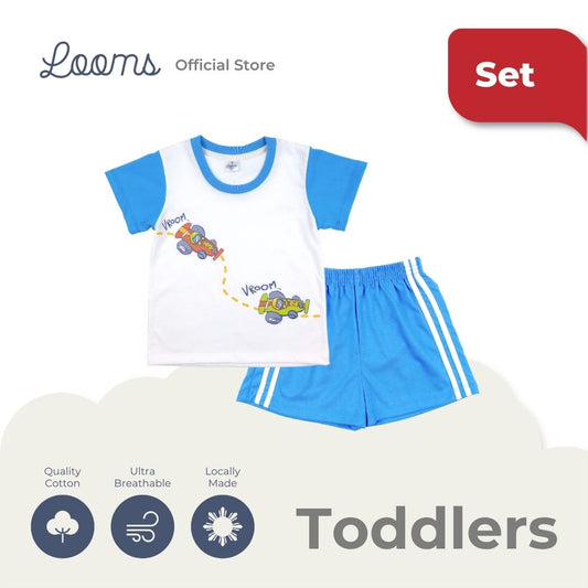 RACER T-SHIRT AND SHORTS SET FOR TODDLERS (1-3 YRS)