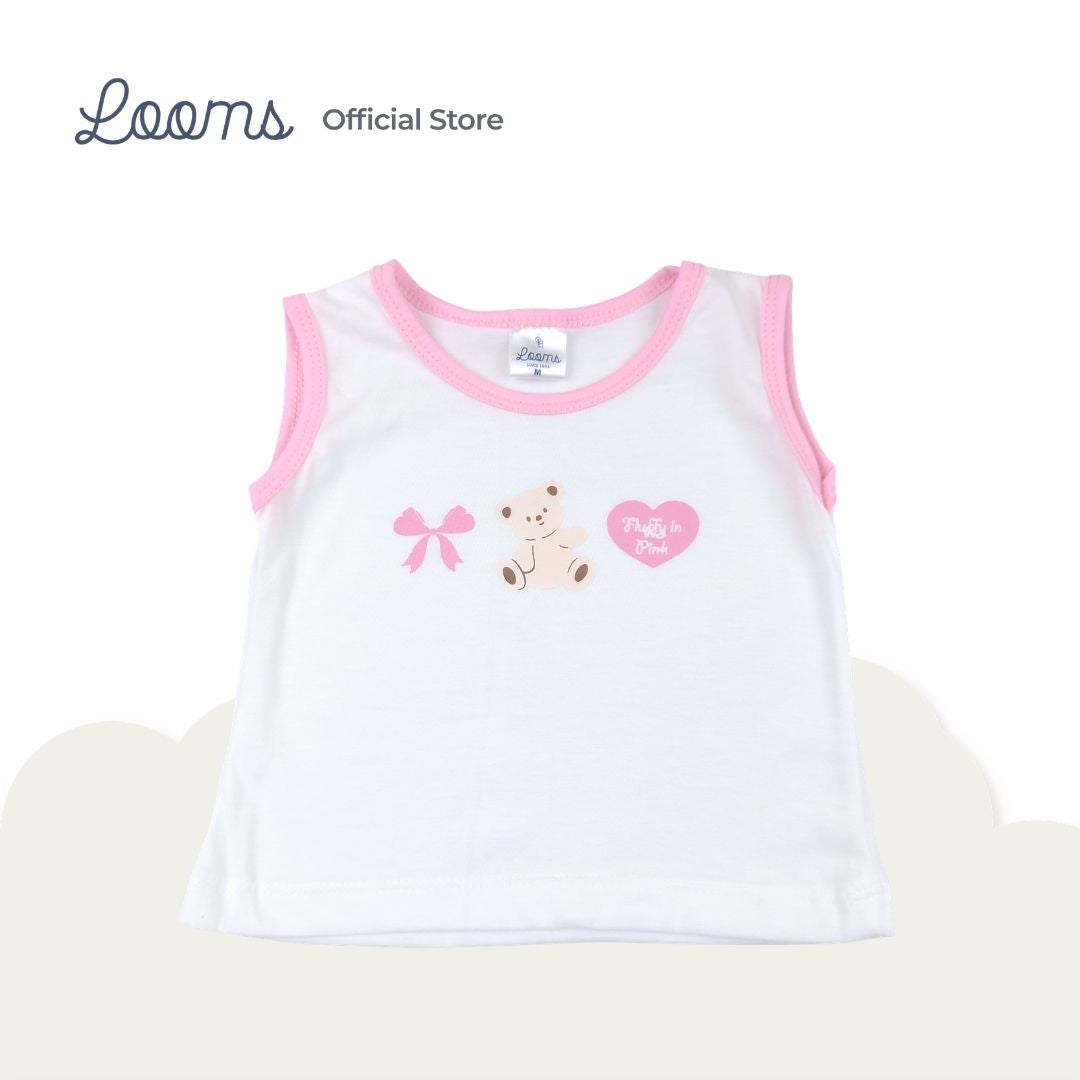 PINK TEDDY 3 IN 1 (3 PCS. PACK) BASICS FOR GIRLS INFANT TO TODDLER (0-3 YRS)