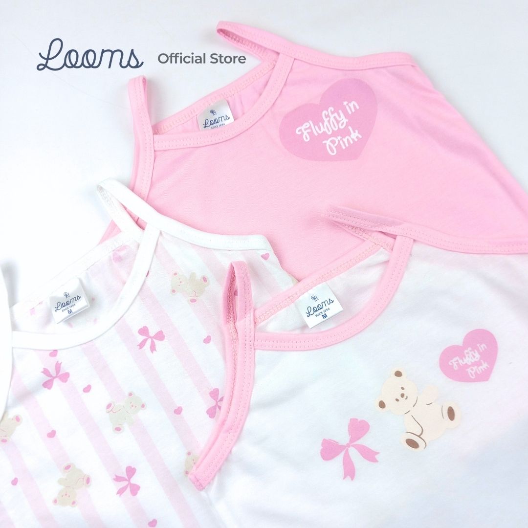 PINK TEDDY 3 IN 1 (3 PCS. PACK) BASICS FOR GIRLS INFANT TO TODDLER (0-3 YRS)