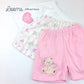 PINK TEDDY 3 IN 1 (3 PCS. PACK) BASICS FOR GIRLS INFANT TO TODDLER (0-3 YRS)