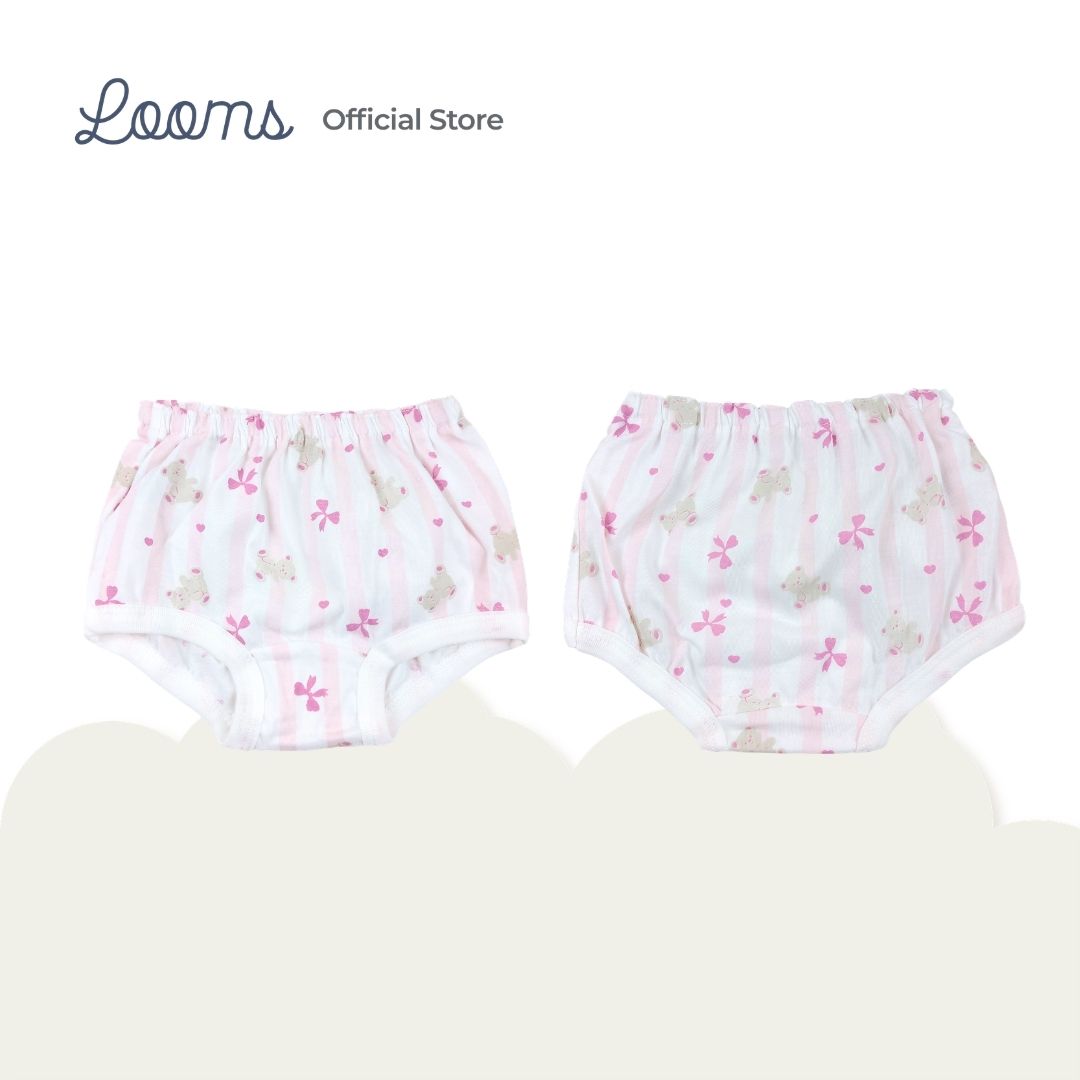 PINK TEDDY 3 IN 1 (3 PCS. PACK) BASICS FOR GIRLS INFANT TO TODDLER (0-3 YRS)