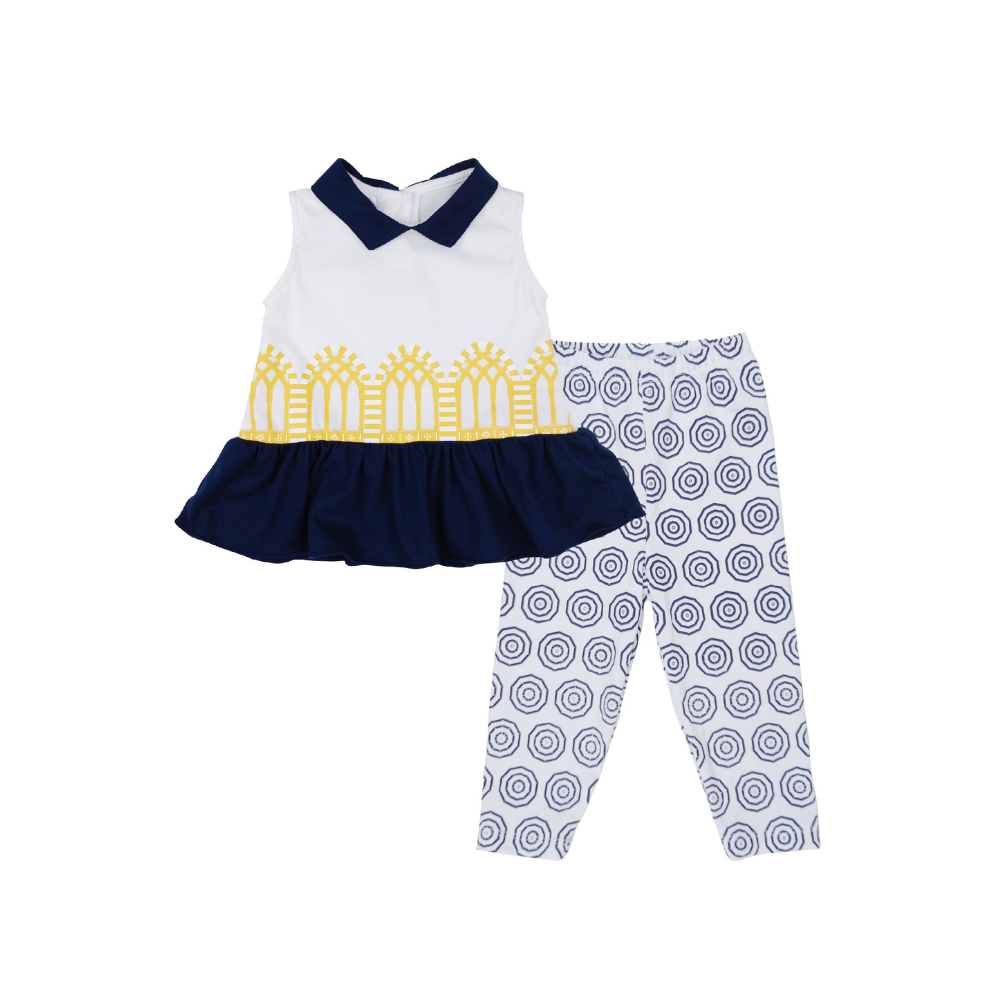 AMALFI COLLARED BLOUSE & LEGGINGS FOR INFANTS  (3-12 MONTHS)