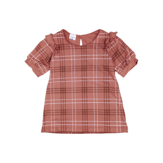 PLAIDS LONGSLEEVED DRESS FOR INFANTS (3-12 MONTHS)