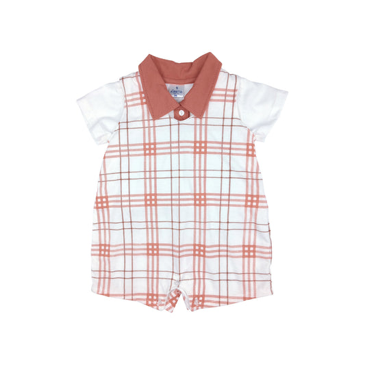 PLAIDS SHIRT WITH PLAYSUIT FOR INFANTS (3-12 MONTHS)