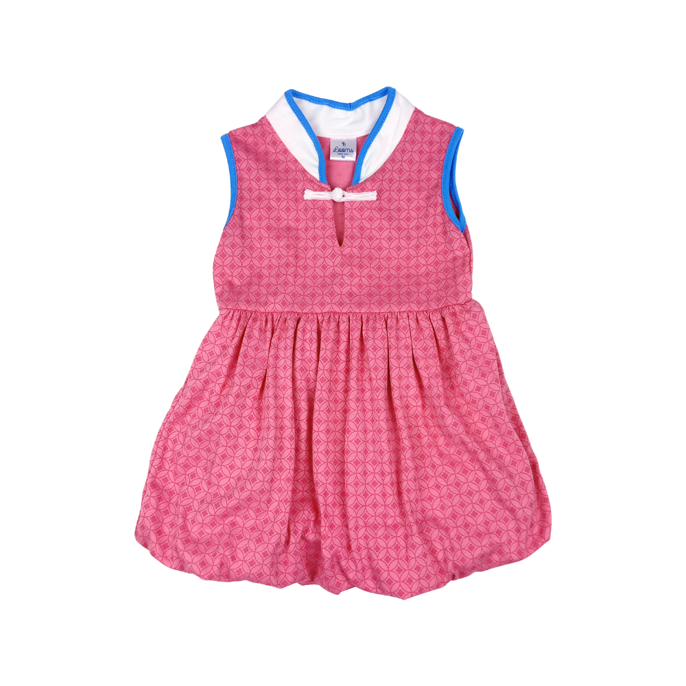 Oriental Girls Bubble Dress for Infants 3-12 Months