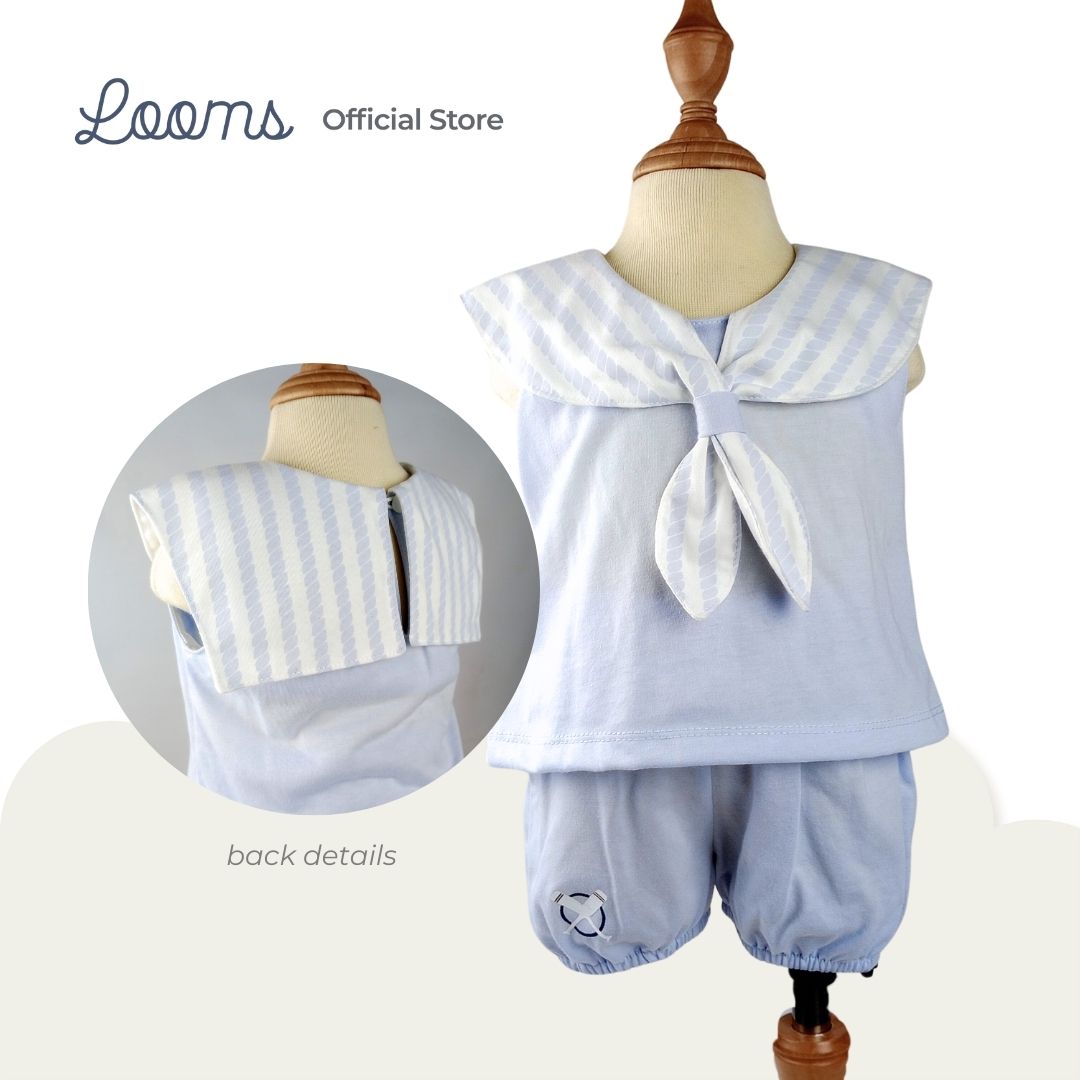 HAMPTONS SAILOR TOP AND BUBBLE SHORTS SET FOR INFANTS (0-12 MOS)