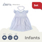 HAMPTONS DRESS AND HEADBAND SET FOR INFANTS (0-12 MOS)