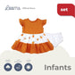 ORANGE FARM DRESS FOR INFANTS (0-12 MOS)