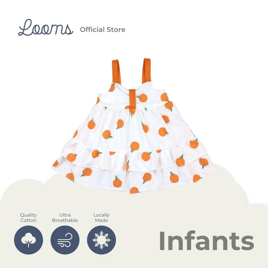 ORANGE FARM DRESS FOR INFANTS (0-12 MOS)
