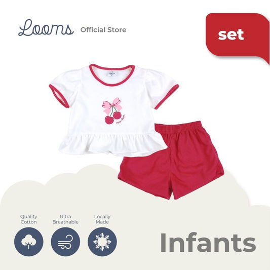 MON CHERI BLOUSE AND SHORTS SET FOR INFANTS (0-12 MOS)