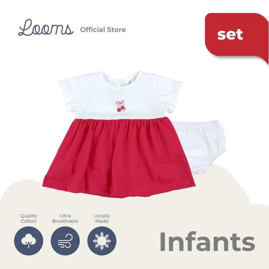 MON CHERI DRESS AND PANTY SET FOR INFANTS (0-12 MOS)