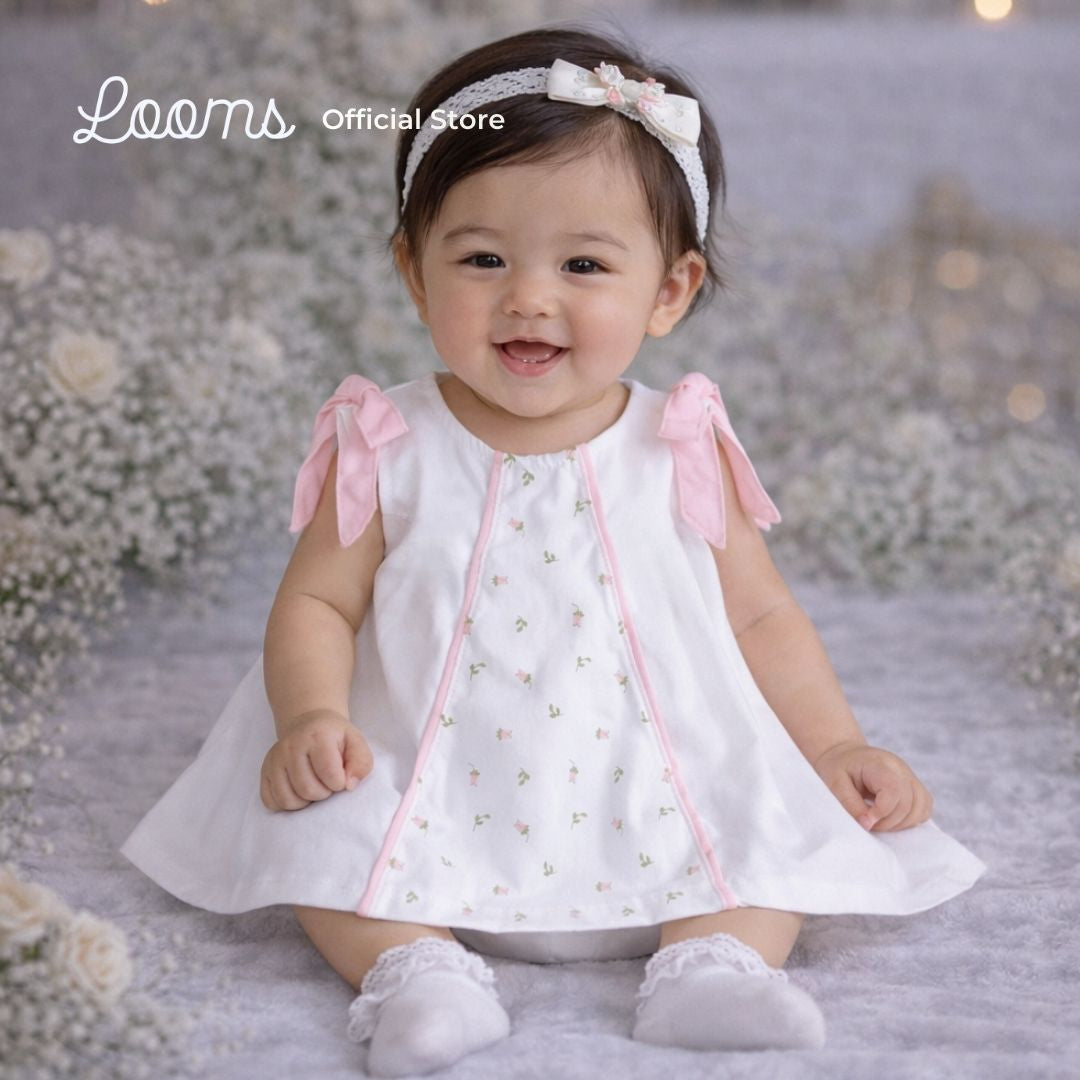 ST. ANNE DRESS AND BLOOMER SHORTS SET FOR INFANTS (0-12 MOS)