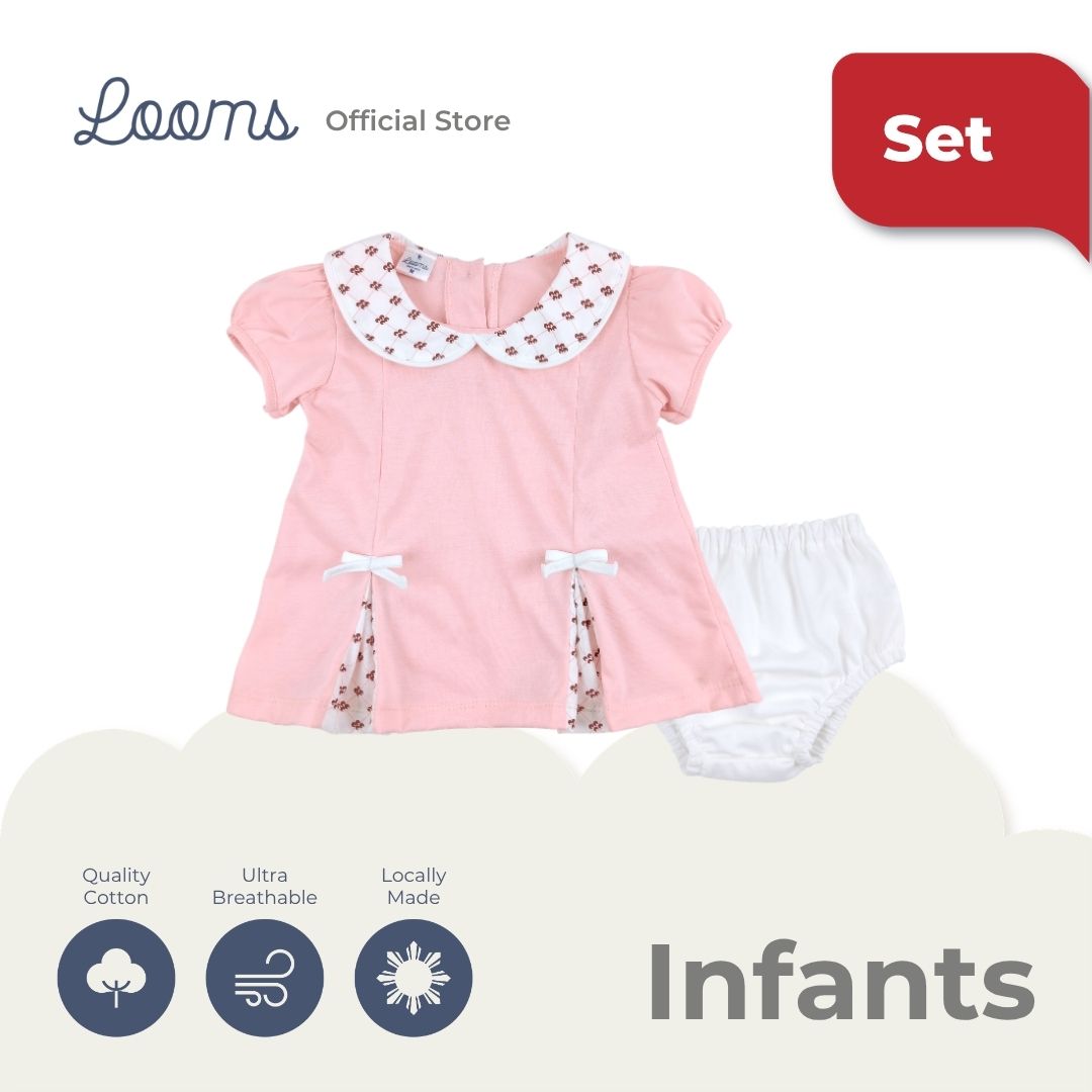 SUNDAY SHORT DRESS AND PANTY SET FOR INFANTS