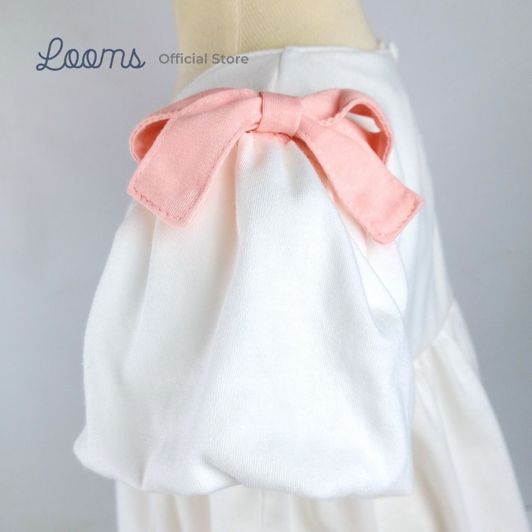 SUNDAY BUBBLE SLEEVE DRESS AND PANTY SET FOR INFANTS