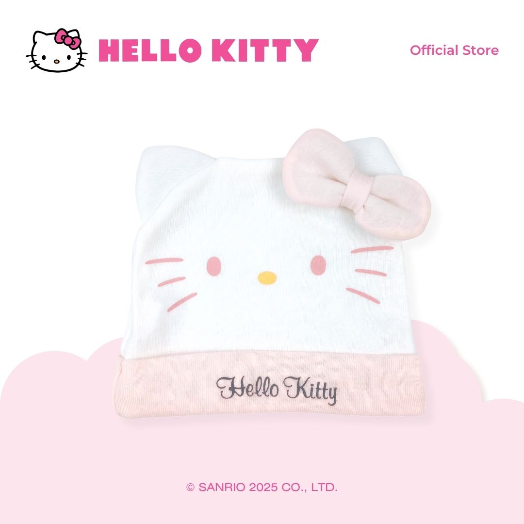 HELLO KITTY CUDDLY BONNET FOR NEWBORN 0-6 MONTHS