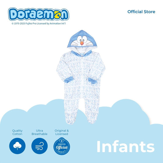 DORAEMON PLAYFUL HOODED FROGSUIT FOR NEWBORN (0-6 MOS)