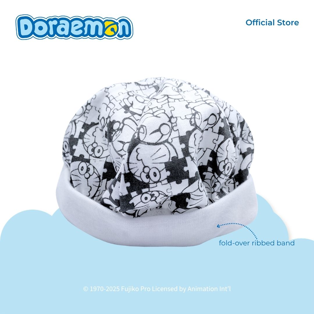 DORAEMON PUZZLED BONNET 1 PC. FOR NEWBORN