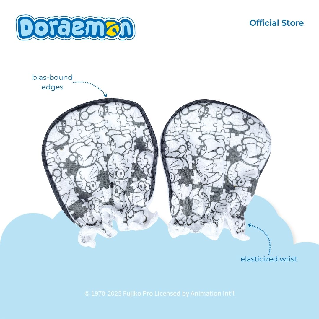 DORAEMON PUZZLED MITTENS 1 PAIR FOR NEWBORN