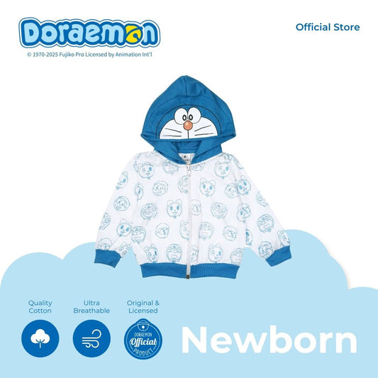 DORAEMON FAMILY HOODED SWEATER FOR NEWBORN (0-6 MOS)